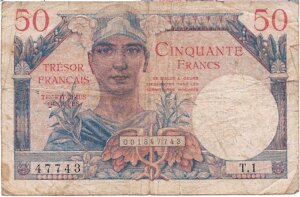 50 francs Trésor Français type 1947