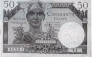 50 francs Trésor Français type 1947