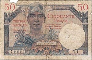 50 francs Trésor Français type 1947