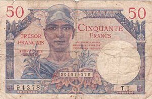 50 francs Trésor Français type 1947