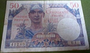 50 francs Trésor Français type 1947