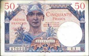 50 francs Trésor Français type 1947