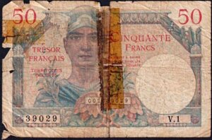 50 francs Trésor Français type 1947