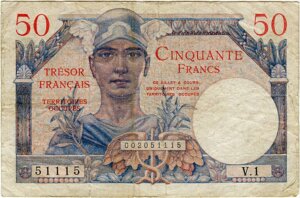 50 francs Trésor Français type 1947