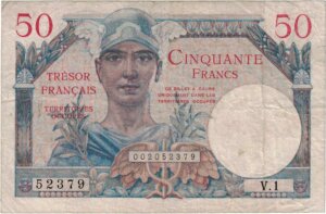 50 francs Trésor Français type 1947