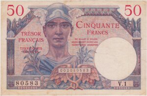 50 francs Trésor Français type 1947