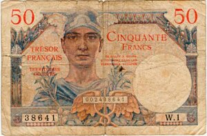 50 francs Trésor Français type 1947