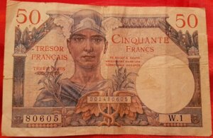 50 francs Trésor Français type 1947