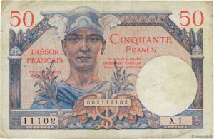 50 francs Trésor Français type 1947