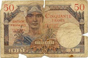 50 francs Trésor Français type 1947