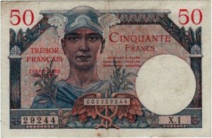 50 francs Trésor Français type 1947