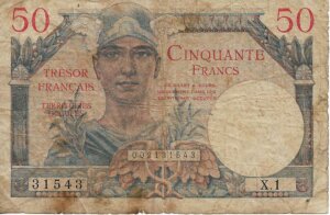 50 francs Trésor Français type 1947