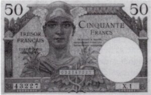 50 francs Trésor Français type 1947