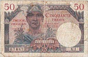 50 francs Trésor Français type 1947