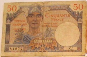 50 francs Trésor Français type 1947