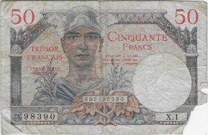 50 francs Trésor Français type 1947