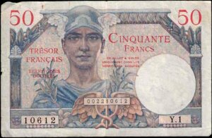 50 francs Trésor Français type 1947