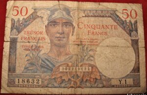 50 francs Trésor Français type 1947