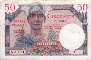 50 francs Trésor Français type 1947