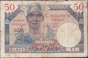 50 francs Trésor Français type 1947