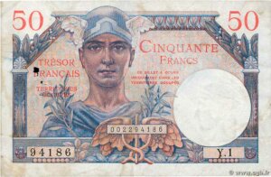 50 francs Trésor Français type 1947