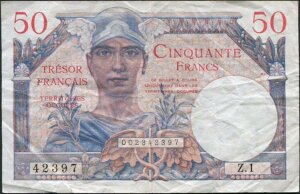 50 francs Trésor Français type 1947