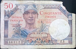 50 francs Trésor Français type 1947