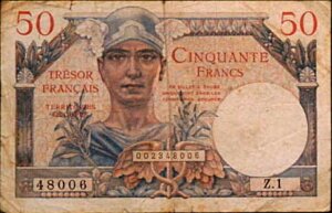 50 francs Trésor Français type 1947