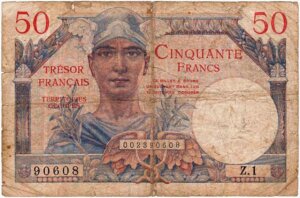 50 francs Trésor Français type 1947