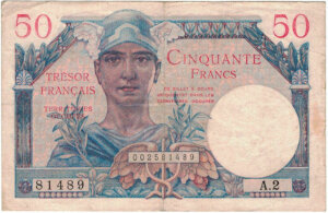 50 francs Trésor Français type 1947