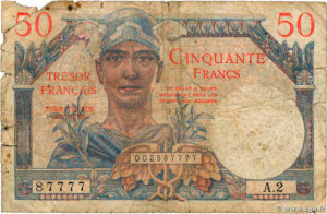 50 francs Trésor Français type 1947