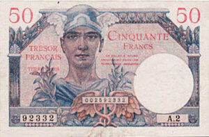 50 francs Trésor Français type 1947