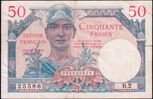 50 francs Trésor Français type 1947