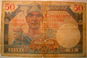 50 francs Trésor Français type 1947