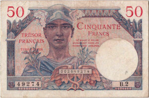 50 francs Trésor Français type 1947