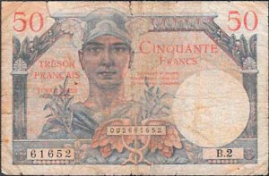 50 francs Trésor Français type 1947