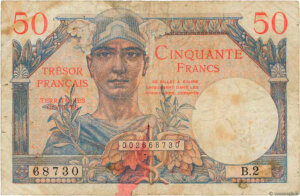 50 francs Trésor Français type 1947