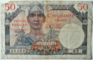 50 francs Trésor Français type 1947