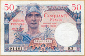 50 francs Trésor Français type 1947