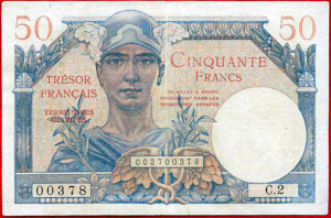 50 francs Trésor Français type 1947