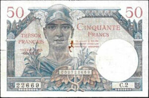 50 francs Trésor Français type 1947