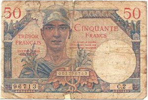 50 francs Trésor Français type 1947