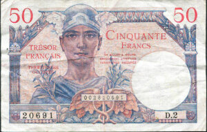 50 francs Trésor Français type 1947