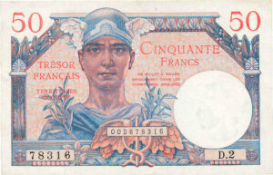 50 francs Trésor Français type 1947