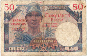 50 francs Trésor Français type 1947