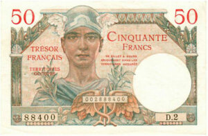 50 francs Trésor Français type 1947