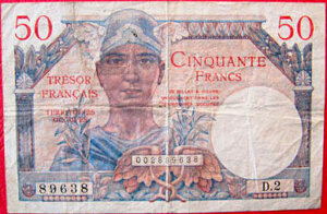 50 francs Trésor Français type 1947