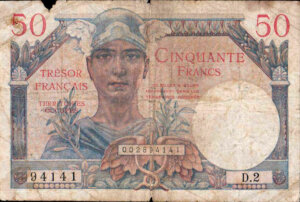 50 francs Trésor Français type 1947