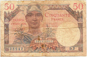 50 francs Trésor Français type 1947