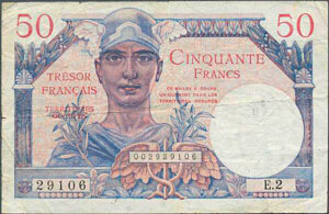 50 francs Trésor Français type 1947